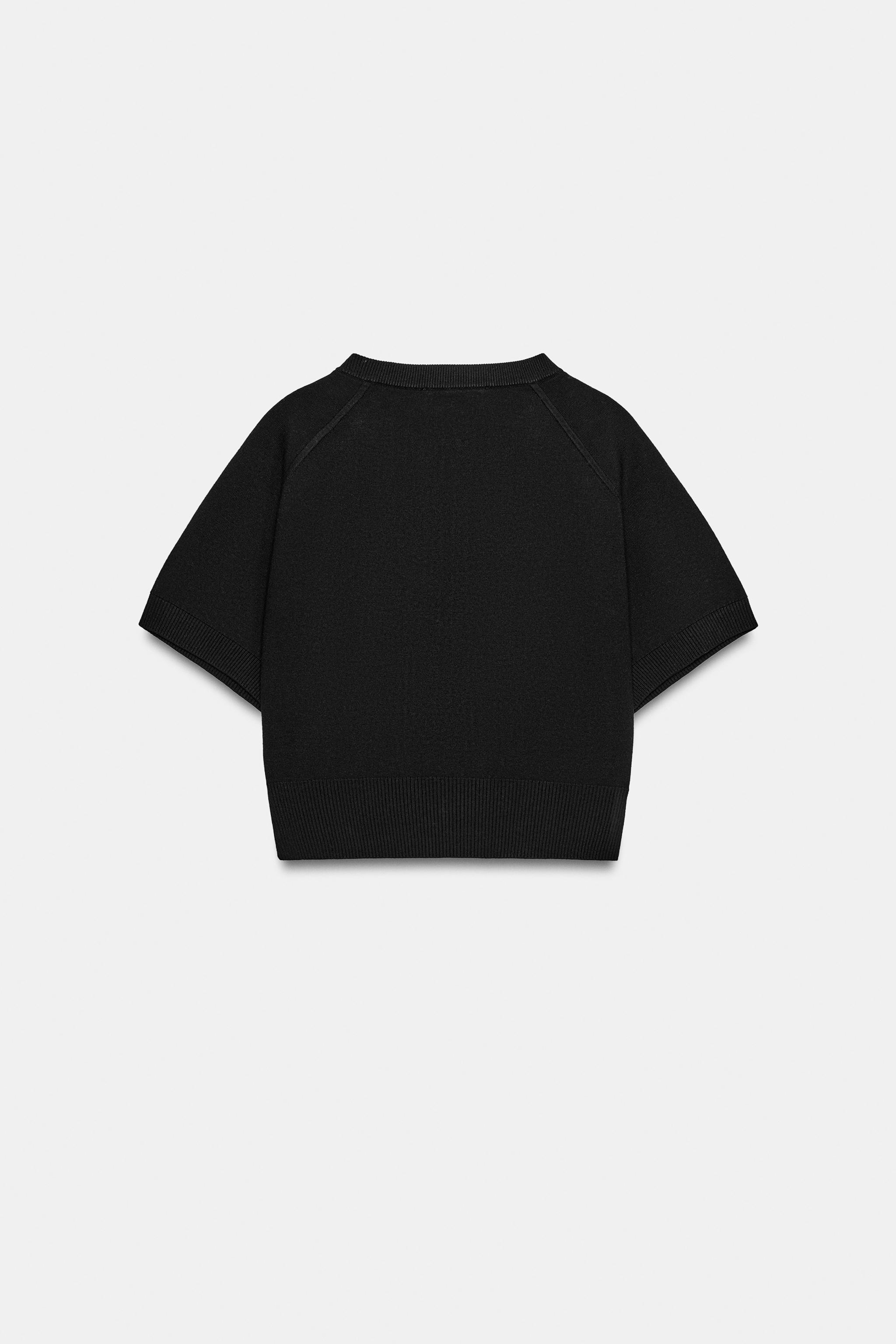 CROPPED KNIT JACKET WITH ZIPPER